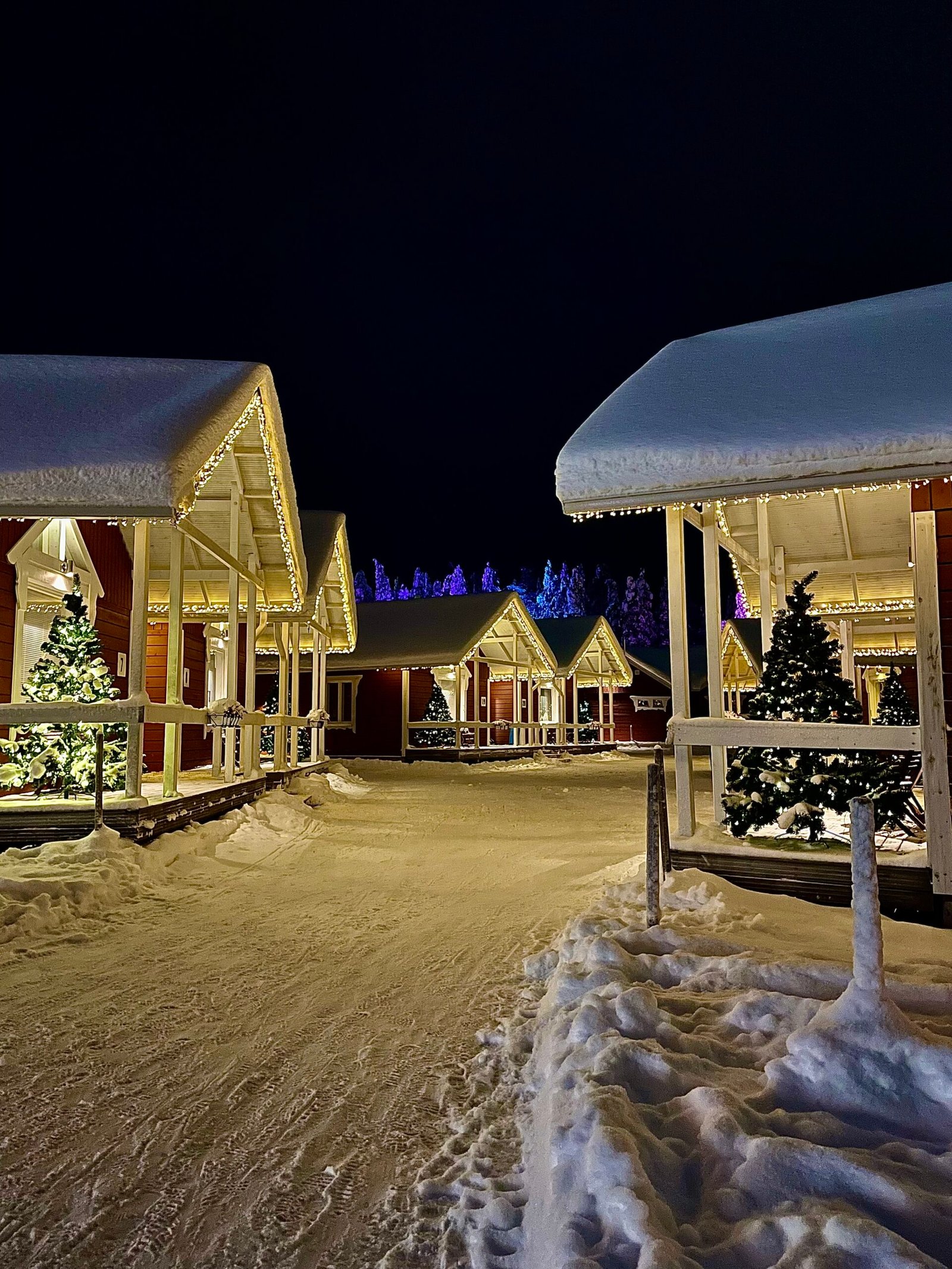 Chalet innevati Santa Claus village