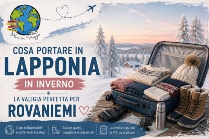 Copertina guida su cosa portare in Lapponia in inverno a Rovaniemi