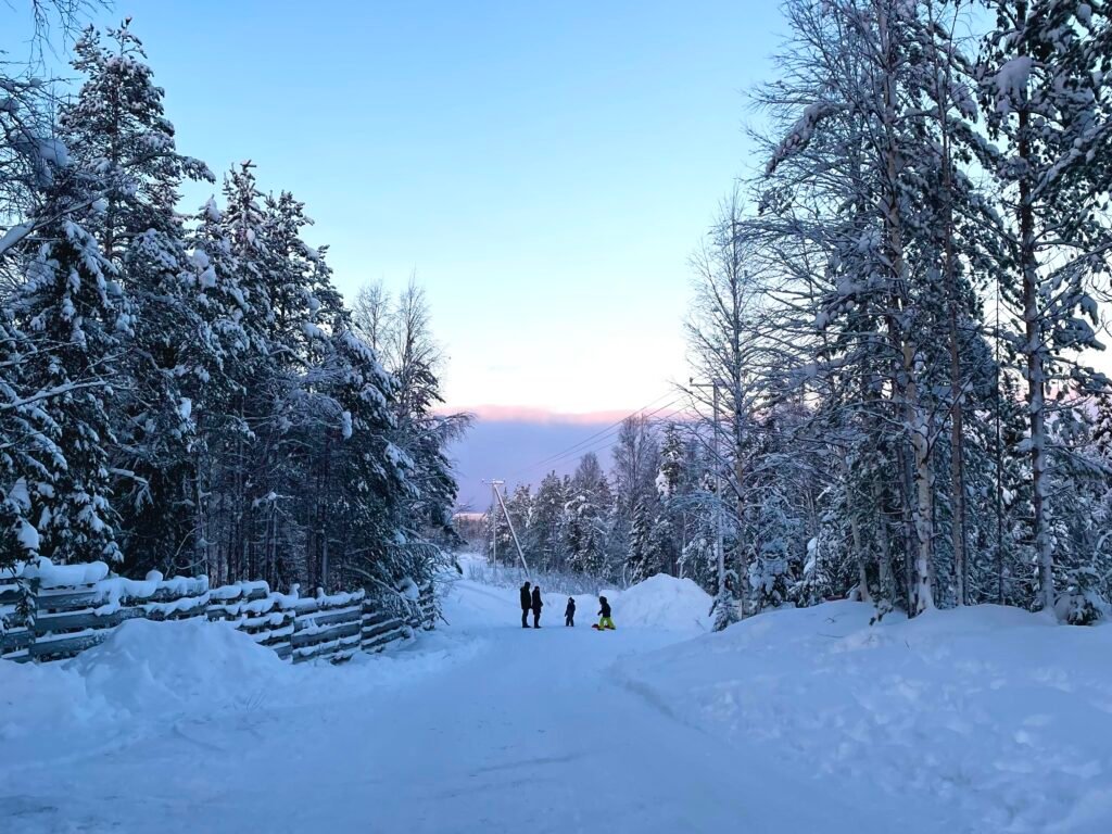 Paesaggio innevato in Lapponia